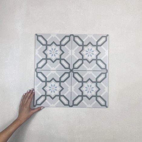 Carrelage Imitation Carreaux de Ciment LA MADELEINE 20x20 cm Liv (1/3)