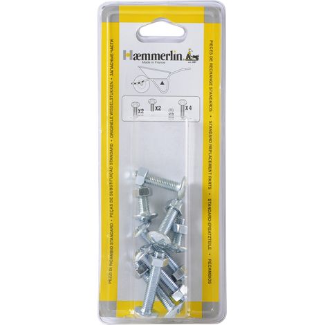 Visserie pour caisse de brouette – Fixation résistante aux intempéries – Ajustement parfait pour brouettes Haemmerlin – 309029006 (1/2)