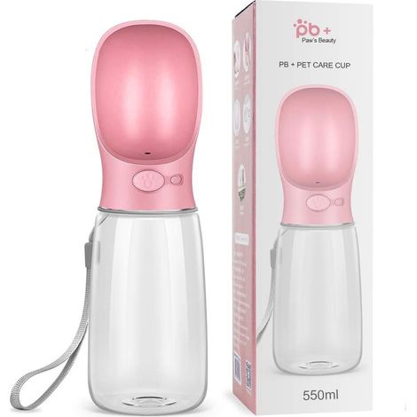 Bouteille d'eau pour chiens 350 ml Bouteille d'eau pour animaux de compagnie Bouteille d'eau pour animaux de compagnie Antibactérienne Distributeur d'eau portable de voyage Parfait pour les voyages en (1/2)