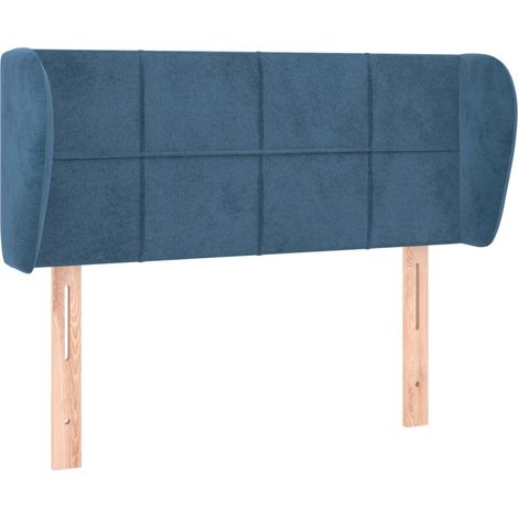vidaXL Testiera ad Orecchio Blu Scuro 103x23x78/88 cm in Velluto (1/5)