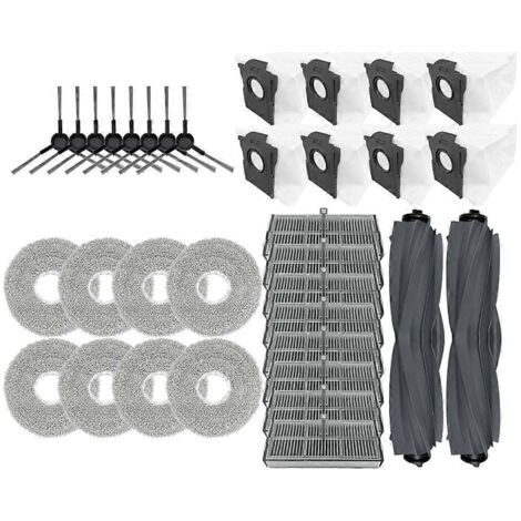 Accessoires pour Dreame L40 Ultra AE / Dreame D20 Ultra : brosse principale, filtre HEPA, chiffon de nettoyage et sac à poussière