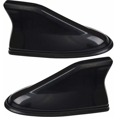 2PCS Qashqai Roof Antenna, Universal Car Plastic Shark Fin Shaped Base Antenna for Car FM Radio Antenna with Waterproof Adhesive Base - Black (1/5)