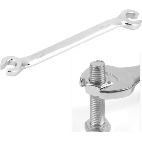 Clé à tuyauter en acier au carbone 9-11 mm à double tête et extrémité ouverte (1/5)
