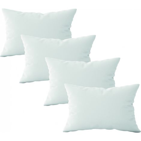 Lot de 4 oreillers, coussins de garnissage rectangulaires - 40 x 60 cm - Blanc - Vivezen