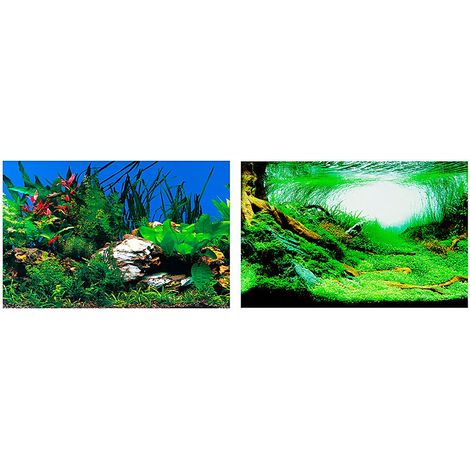Hydor BLU 9040 Fond pour aquariums à double image . Variante BLU 9046 - Misure: 80 x h 40 cm -