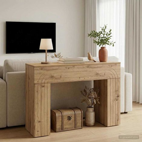 vidaXL Tavolino da salotto Rovere Artigianale 102 x 35 x 75 cm
