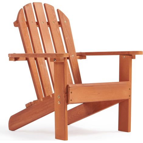 Sedia Adirondack GINGER HOME per Bambini, in Legno, per Giardino, Cortile, Balcone, Terrazza, Campeggio e Spiaggia (1/5)