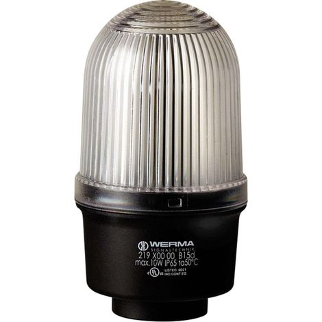 Werma Signaltechnik Signalleuchte  219.400.00 219.400.00  Weiß Dauerlicht 12 V/AC, 12 V/DC, 24 V/AC,