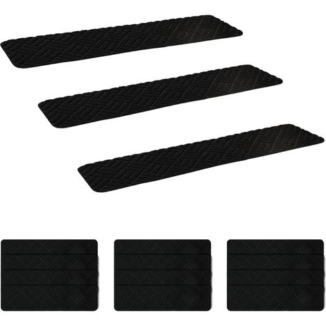 Stufenmatten 15 stk. 76 x 20 cm Schwarz Polyester Rechteckig vidaXL (1/5)