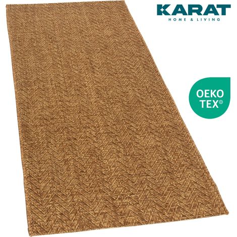Karat Outdoorteppich  Cheron 2 Farben Braun 80 x 150 cm