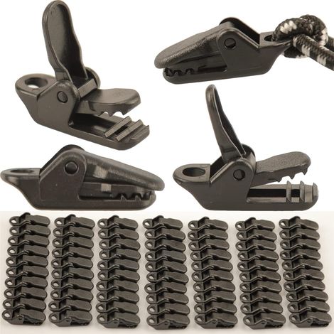 [JAMAIS UTILISÉ]70pcs Clip de Fixation Bache Auvent, Clips de Verrouillage Clips de Bâche Clips Toile de Tente en Linoléum en Plastique pour Bache Auvent, Pinces à Bâche Tarp Clip Tent Clip (1/5)
