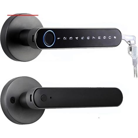 Serrure de porte intelligente TTLOCK Serrure Électronique Numérique Serrure De Porte À Empreinte Digitale Mot De Passe Biométrique Entrée Sans Clé Boutons De Porte Intellints Serrure For La Maison N'i (1/5)