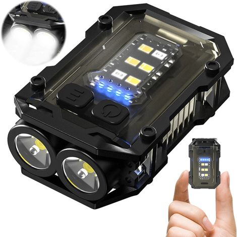 Lampe de chapeau LED (300 mAh noire) étanche IPX6, à clipser sur une casquette, ultra-lumineuse et rechargeable, idéale pour la chasse, le camping, la pêche et la randonnée. Parfait pour la chasse, le (1/5)