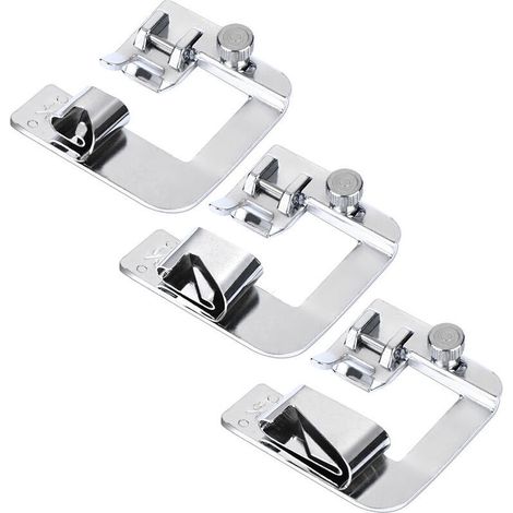 royaluxe -Pied-de-biche en trois pieces pour machine a coudre electrique multifonctionnelle domestique Pied-de-biche a ourlet 4/8 6/8 8/8 (1/5)