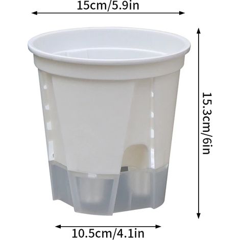 (S5, comme illustré) Pot à arrosage automatique pour orchidées, pots de fleurs transparents pour plantes, pot de jardin paresseux, pot respirant pour racines d'orchidées (1/4)