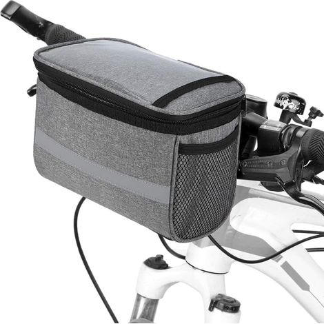Fahrrad Lenkertasche Isoliert Fronttasche MTB Lenkertasche Korb Pannier Kühltasche mit Reflektorstreifen (1/5)