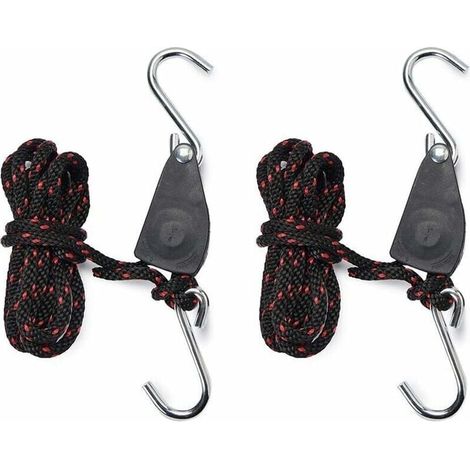 Sangles Cliquet 1/4 pouces Rope Ratchet Pour Lampe de Coissance 2 pices Corde de Crochet Rglable (1/4)