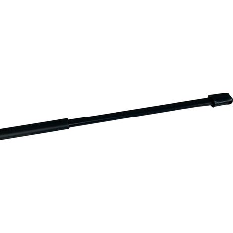 Secodir – Lot de 2 tringles vitrage ovales extensibles 30-45 cm – Fixation métal pour fenêtres PVC, bois, aluminium – Section Ø10x5 mm