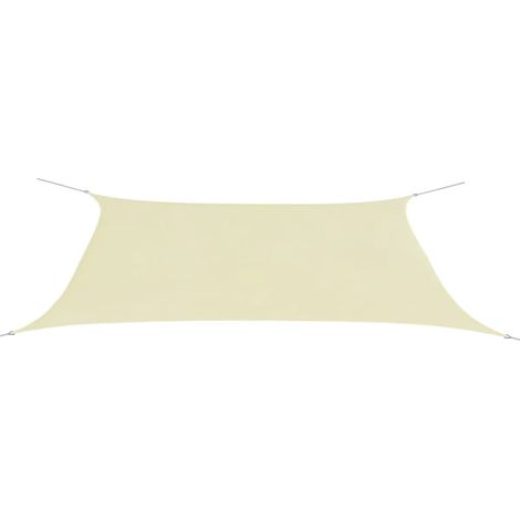 Vela de sombra para sombrilla de tela Oxford rectangular 4 x 6 m crema 020008667
