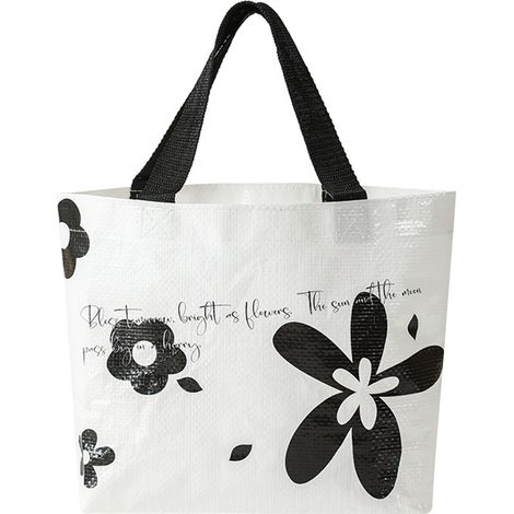 Sac de Courses Pliable Grand Format Imperméable Poignées Larges 55x33cm Léger Résistant Idéal pour Supermarché et Quotidien (1/5)