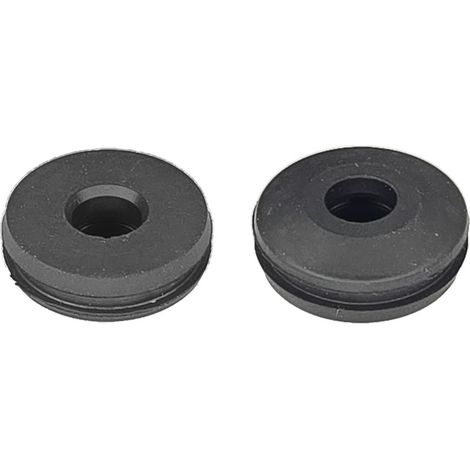 2x Passe cloison universel pour durite passage Ø9mm en caoutchouc noir Gaine Câble Tuyau Flexible Tondeuse Tracteur Débroussailleuse Bouchon Carburant, Ø25mm 1 trou (1/3)