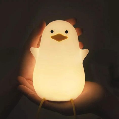 Lámpara de noche con forma de gaviota, pato navideño de silicona (1/5)