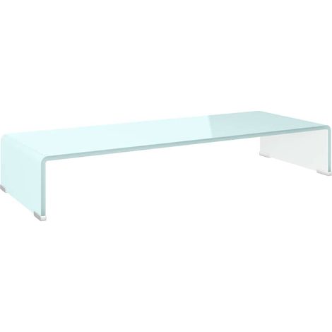 vidaXL Mueble TV/Elevador de monitor cristal verde 80x30x13 cm (1/2)