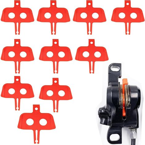Juego de 10 espaciadores para frenos de disco de bicicleta, herramienta de reparación para pastillas de freno de disco hidráulicas, compatible con bicicletas de carretera y de montaña, componente de b (1/5)
