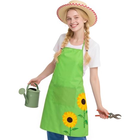 Garden Apron Garden Tools with Pocket for Men and Women Multifunction Waterproof Wear-Resistant for Barbecue, Restaurant, Cafe, Gardening Party Carnival Theme (1/5)