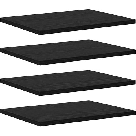 Maison Exclusive - Regalbrett 4 pcs Schwarz 40 x 30 x 1,5 cm Holz