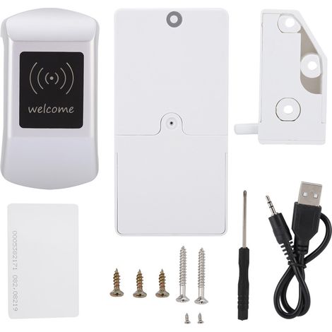 Serrure électronique intelligente à induction numérique pour armoires, casiers, sauna, spa, salle de sport (Argent) (1/5)