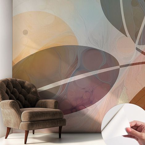 Selbstklebend Tapete modern - Wanddeko für Küche - Klebefolie Wand - luxus Look Harmonische Blätter 250x250 cm (1/5)