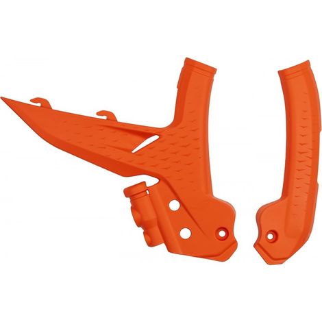 Protezioni telaio UFO per KTM SX 125 / 250 / 300 '23-'25, SXF (SX-F) 250 / 350 / 450 '23-'25, EXC 150 / 250 / 300 '24-'25, excf (EXC-F) 250 / 350 / 450 / 500 '24-'25 arancione