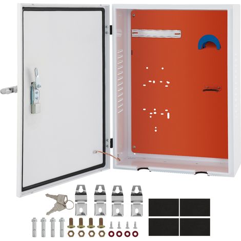 VEVOR Boite de Station de Chargement Tesla, 70 x 50 x 25 cm, Boite de Cable Exterieure Boite de Charge, IP32 Etanche a la Poussiere Boitier Electrique Acier Rouleau Frais, pour Connecteur Mural Tesla