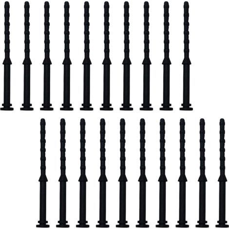 20 tornillos de goma negros para ventilador, montaje largo (1/5)