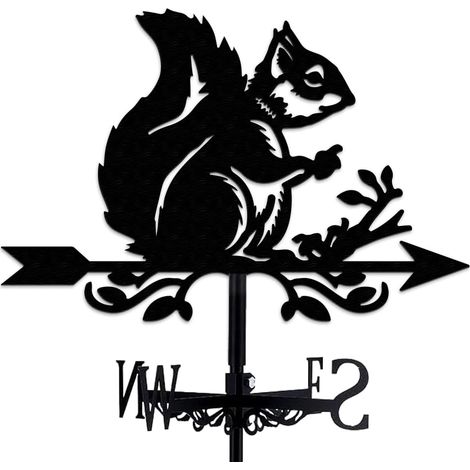 Weathervane Vintage Black Metal Weather Vane with Direction Indicator Outdoor Garden Roof Paddock 35cm x 27cm (1/5)