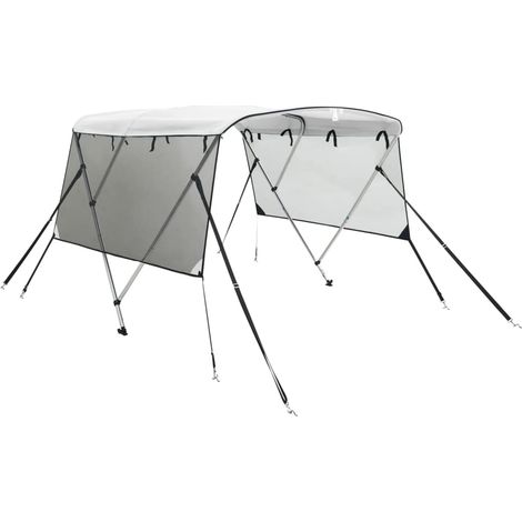 Toit bimini à 3 arceaux parois en maille 183x(137-152)x137 cm CFW351507 (1/5)