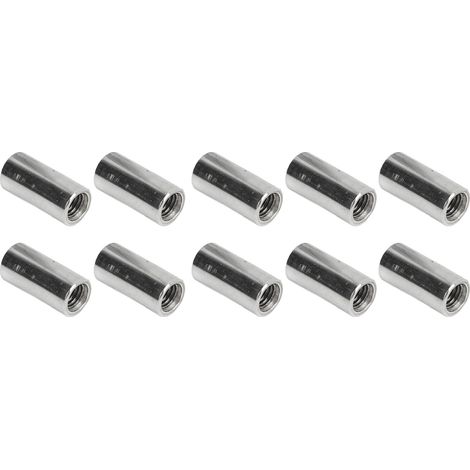 10 Pièces Écrous de Raccordement M8x1.25 Filetage Intérieur L25mm, Accouplements pour Tiges Filetées en Acier Inoxydable (1/5)