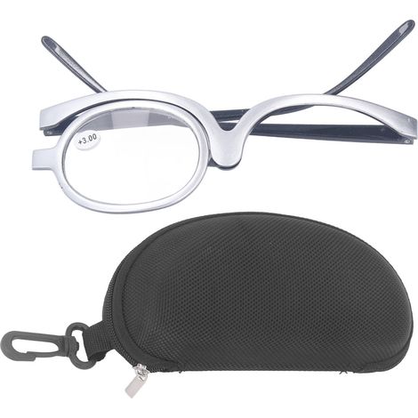 Lunettes De Maquillage Grossissantes - Lentille Unique Pivotante 180° - Pour Application Précise Des Soins Visage Et Maquillage - 1 Pièce (1/5)