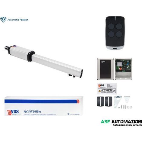 KIT AUTOMAZIONE PER CANCELLO 1 ANTA BATTENTE ATTUATORE PM1SC EASY ELETTROMECCANICO LINEARE 230V IRREVERSIBILE ANTA MAX 1.80 MT CORSA 300mm