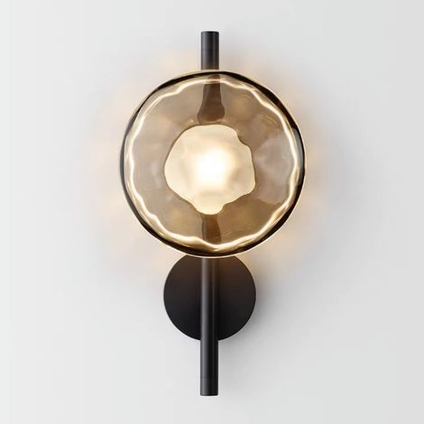 LED Wall Light Modern Vintage Decorative Round Glass Wall Lamp for Dining Room Living Room Bedroom Corridor 85‑265V (1/5)