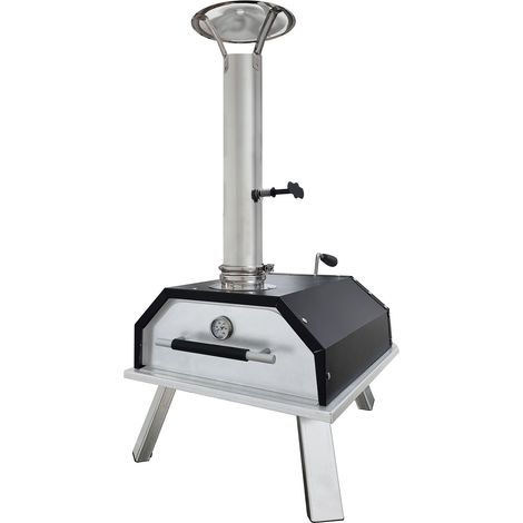 forno portatile a legna 'penelope' cm 43x63x92h - col. alluminio/nero (1/2)