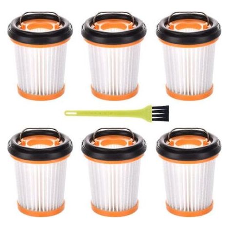 Packung mit 6 Filtern für den kabellosen Staubsauger Shark ION W1, kompatibel mit den Modellen Shark WANDVAC WV200, WV201 und WV220 (Referenz XHFWV200). (1/4)