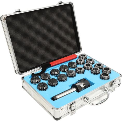 18-teiliges Spannzangen-Set, ER32 MT3 Präzisions-Spannzangen mit Aufbewahrungsbox für CNC-Fräsmaschinen und Fräswerkzeuge (1/5)