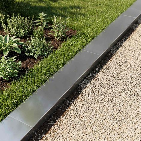 vidaXL Perfil de cobertura para jardín 2 uds. 100 x 20 x 5 cm (1/5)