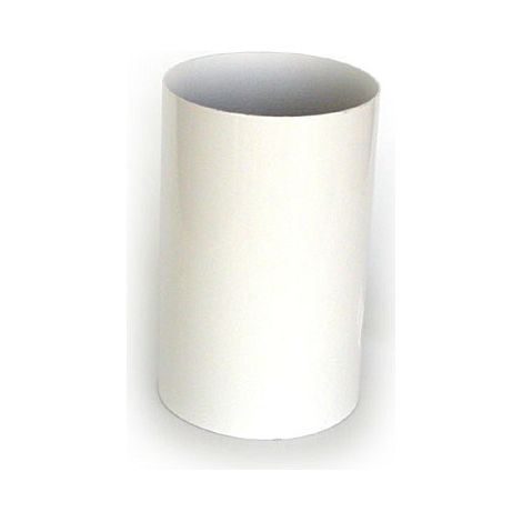 TUBO LISO 100CM. 125MM. ALUMINIO BLANCO
