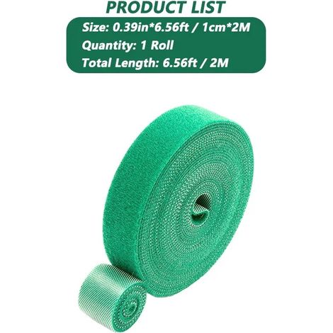 Tuteurs pour plantes, attaches de câble en nylon auto-adhésives, support pour plantes grimpantes, ruban adhésif vert, guide d'entretien réutilisable, accessoires de jardin (1/5)