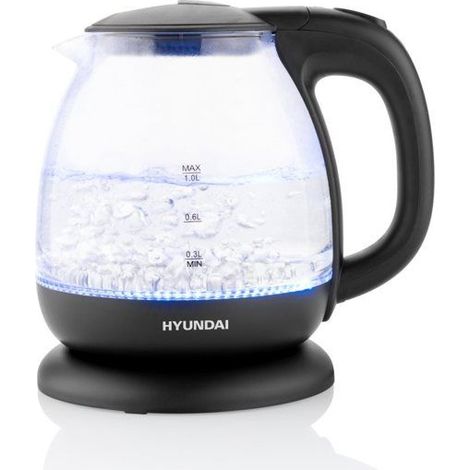 Bollitore elettrico Hyundai VK101 da 1,0 litri, nero. (1/3)