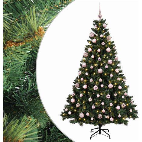 Artificial Christmas Tree with Bauble 180 cm 300 LEDs vidaXL (1/5)