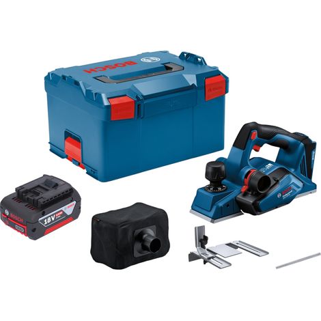 Bosch GHO 18V-26 Pialla a batteria professionale 18 V 2,6 mm senza spazzole + 1x batteria ricaricabile 4,0 Ah + L-Boxx - senza caricabatterie